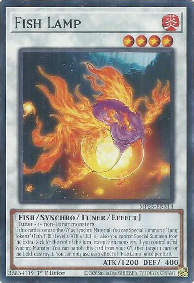 2025 YuGiOh: 2025 Mega-Pack (MP25) - Fish Lamp (#MP25-EN314, Common) (1st Edition, Near Mint)