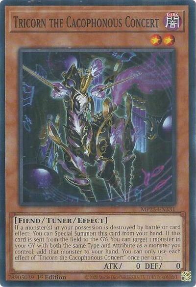 2025 YuGiOh: 2025 Mega-Pack (MP25) - Tricorn the Cacophonous Concert (#MP25-EN331, Common) (1st Edition, Near Mint)
