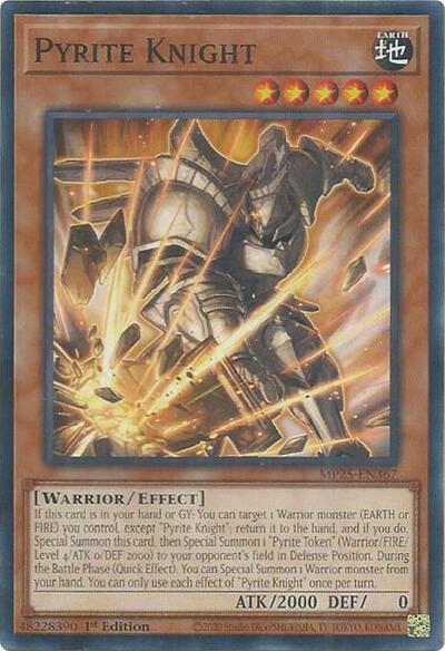 2025 YuGiOh: 2025 Mega-Pack (MP25) - Pyrite Knight (#MP25-EN367, Common) (1st Edition, Lightly Played)