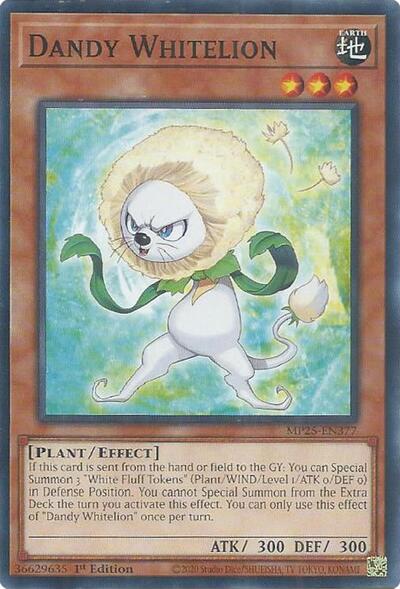 2025 YuGiOh: 2025 Mega-Pack (MP25) - Dandy Whitelion (#MP25-EN377, Common) (1st Edition, Lightly Played)