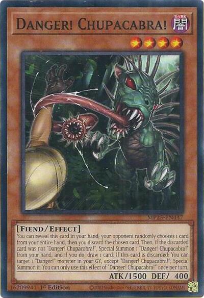 2025 YuGiOh: 2025 Mega-Pack (MP25) - Danger Chupacabra (#MP25-EN447, Common) (1st Edition, Lightly Played)