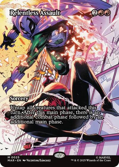 2025 Magic: The Gathering: Marvel Universe Eternal-Legal (MAR) - Relentless Assault Borderless (#25, Mythic Rare) (, Near Mint)