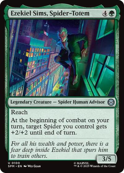2025 Magic: The Gathering: Marvel's Spider-Man (SPM) - Ezekiel Sims, Spider-Totem (#100, Uncommon)