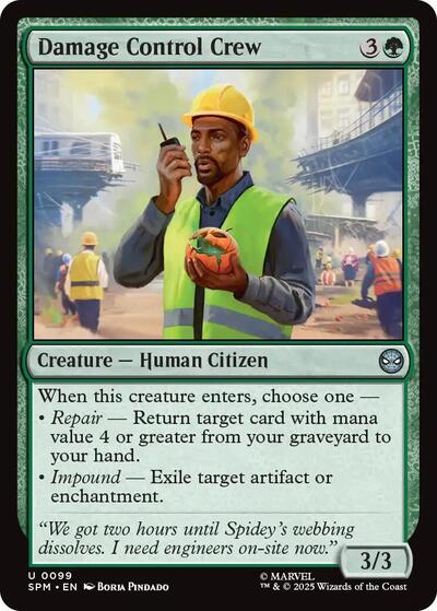 2025 Magic: The Gathering: Marvel's Spider-Man (SPM) - Damage Control Crew (#99, Uncommon) (, Near Mint)