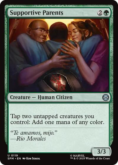 2025 Magic: The Gathering: Marvel's Spider-Man (SPM) - Supportive Parents (#119, Uncommon) (, Near Mint)