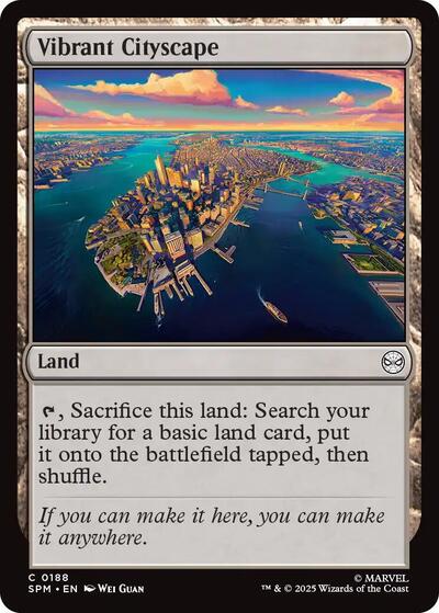 2025 Magic: The Gathering: Marvel's Spider-Man (SPM) - Vibrant Cityscape (#188, Common) (, Near Mint)
