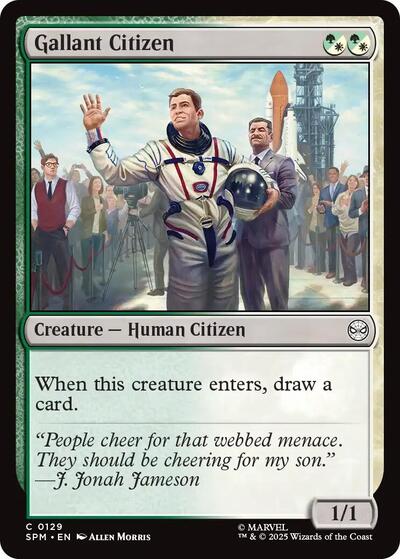 2025 Magic: The Gathering: Marvel's Spider-Man (SPM) - Gallant Citizen (#129, Common) (, Near Mint)