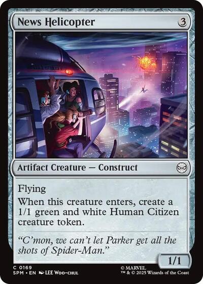 2025 Magic: The Gathering: Marvel's Spider-Man (SPM) - News Helicopter (#169, Common) (, Near Mint)
