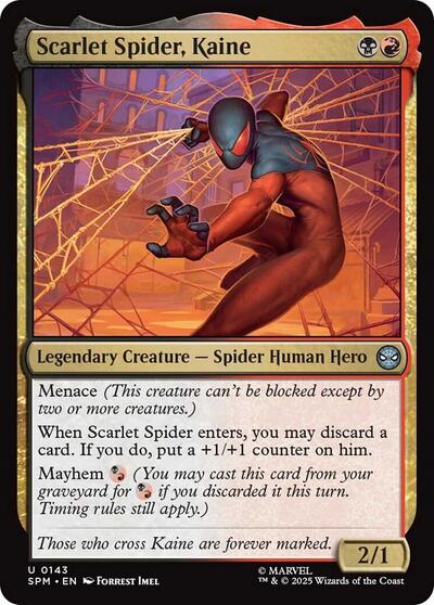 2025 Magic: The Gathering: Marvel's Spider-Man (SPM) - Scarlet Spider, Kaine (#143, Uncommon) (, Near Mint)