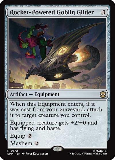 2025 Magic: The Gathering: Marvel's Spider-Man (SPM) - Rocket-Powered Goblin Glider (#172, Rare) (, Near Mint)