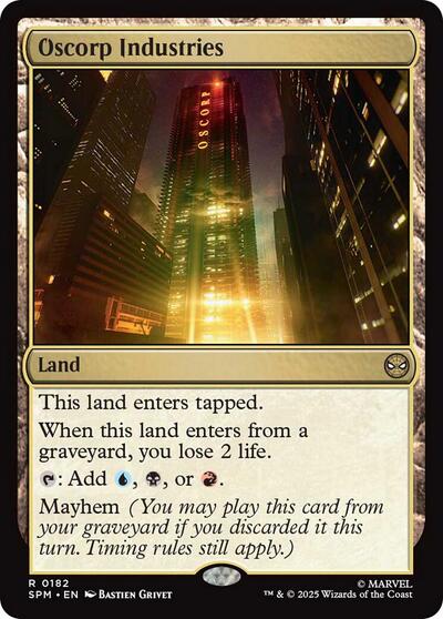 2025 Magic: The Gathering: Marvel's Spider-Man (SPM) - Oscorp Industries (#182, Rare) (, Near Mint)