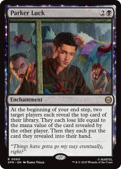 2025 Magic: The Gathering: Marvel's Spider-Man (SPM) - Parker Luck (#60, Rare) (, Near Mint)