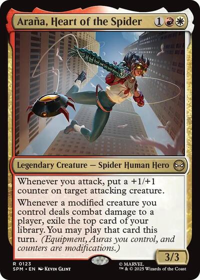 2025 Magic: The Gathering: Marvel's Spider-Man (SPM) - Arana, Heart of the Spider (#123, Rare) (Foil, Near Mint)