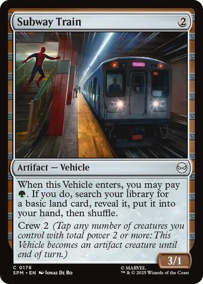 2025 Magic: The Gathering: Marvel's Spider-Man (SPM) - Subway Train (#178, Common) (, Near Mint)