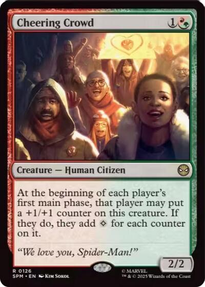 2025 Magic: The Gathering: Marvel's Spider-Man (SPM) - Cheering Crowd (#126, Rare) (, Near Mint)