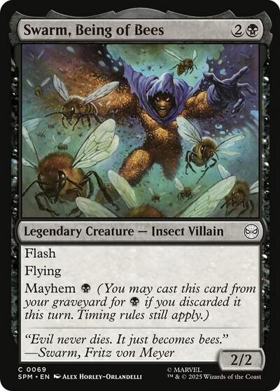 2025 Magic: The Gathering: Marvel's Spider-Man (SPM) - Swarm, Being of Bees (#69, Common) (, Near Mint)