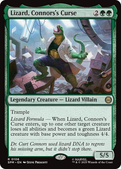 2025 Magic: The Gathering: Marvel's Spider-Man (SPM) - Lizard, Connors's Curse (#106, Rare) (, Near Mint)