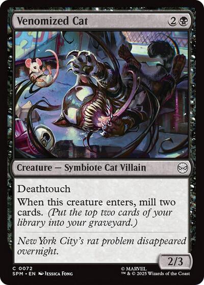 2025 Magic: The Gathering: Marvel's Spider-Man (SPM) - Venomized Cat (#72, Common) (, Near Mint)