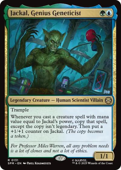 2025 Magic: The Gathering: Marvel's Spider-Man (SPM) - Jackal, Genius Geneticist (#131, Rare)