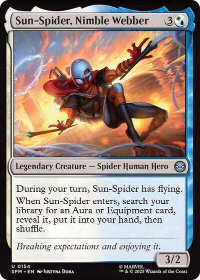 2025 Magic: The Gathering: Marvel's Spider-Man (SPM) - Sun-Spider, Nimble Webber (#154, Uncommon)