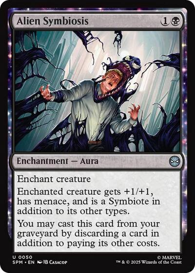 2025 Magic: The Gathering: Marvel's Spider-Man (SPM) - Alien Symbiosis (#50, Uncommon) (, Near Mint)