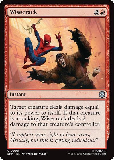 2025 Magic: The Gathering: Marvel's Spider-Man (SPM) - Wisecrack (#98, Uncommon) (, Near Mint)