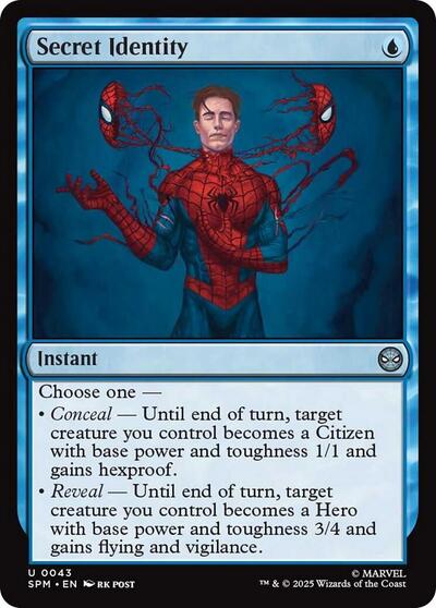 2025 Magic: The Gathering: Marvel's Spider-Man (SPM) - Secret Identity (#43, Uncommon) (, Near Mint)