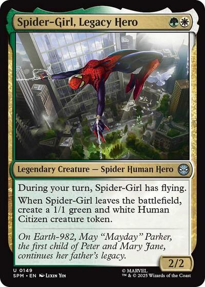 2025 Magic: The Gathering: Marvel's Spider-Man (SPM) - Spider-Girl, Legacy Hero (#149, Uncommon)