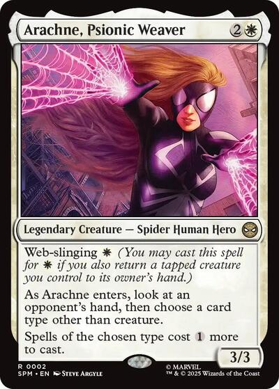 2025 Magic: The Gathering: Marvel's Spider-Man (SPM) - Arachne, Psionic Weaver (#2, Rare) (, Near Mint)