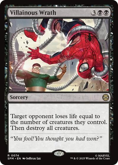 2025 Magic: The Gathering: Marvel's Spider-Man (SPM) - Villainous Wrath (#74, Rare) (, Near Mint)