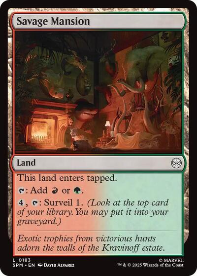 2025 Magic: The Gathering: Marvel's Spider-Man (SPM) - Savage Mansion (#183, Land) (, Near Mint)
