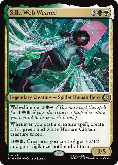 2025 Magic: The Gathering: Marvel's Spider-Man (SPM) - Silk, Web Weaver (#145, Rare) (, Near Mint)