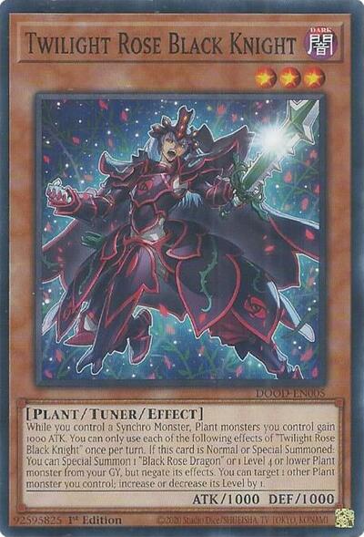 2025 YuGiOh: Doom of Dimensions (DOOD) - Twilight Rose Black Knight (#DOOD-EN005, Common) (1st Edition, Near Mint)