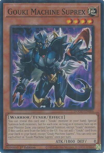 2025 YuGiOh: Doom of Dimensions (DOOD) - Gouki Machine Suprex (#DOOD-EN006, Super Rare) (1st Edition, Lightly Played)