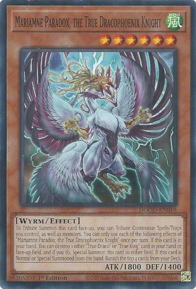 2025 YuGiOh: Doom of Dimensions (DOOD) - Mariamne Paradox the True Dracophoenix Knight (#DOOD-EN019, Common) (1st Edition, Near Mint)