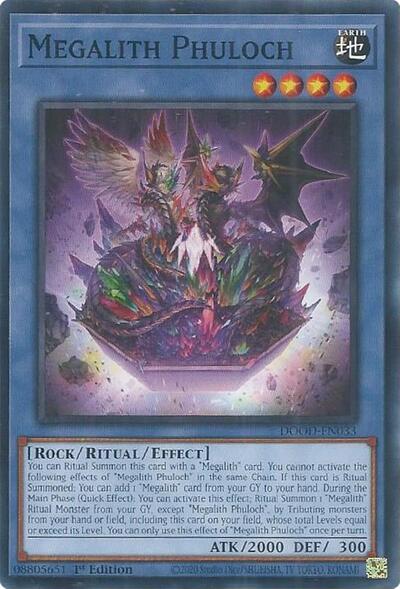 2025 YuGiOh: Doom of Dimensions (DOOD) - Megalith Phuloch (#DOOD-EN033, Common) (1st Edition, Near Mint)