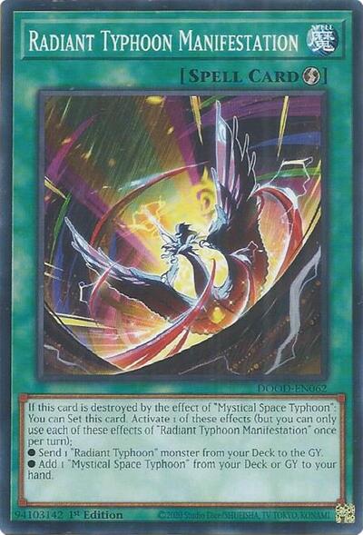 2025 YuGiOh: Doom of Dimensions (DOOD) - Radiant Typhoon Manifestation (#DOOD-EN062, Common) (1st Edition, Near Mint)