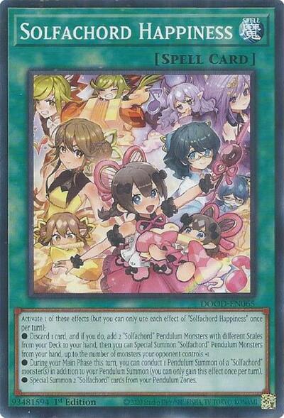 2025 YuGiOh: Doom of Dimensions (DOOD) - Solfachord Happiness (#DOOD-EN065, Common) (1st Edition, Near Mint)