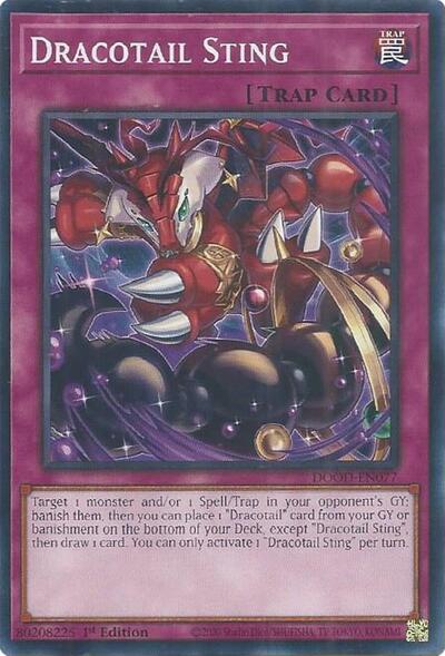 2025 YuGiOh: Doom of Dimensions (DOOD) - Dracotail Sting (#DOOD-EN077, Common) (1st Edition, Near Mint)