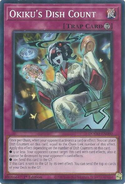 2025 YuGiOh: Doom of Dimensions (DOOD) - Okikus Dish Count (#DOOD-EN080, Common) (1st Edition, Near Mint)