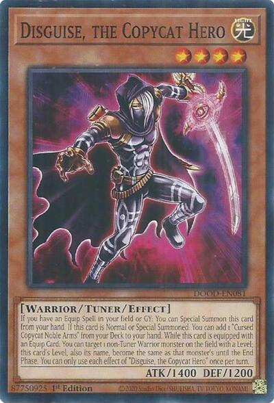 2025 YuGiOh: Doom of Dimensions (DOOD) - Disguise the Copycat Hero (#DOOD-EN081, Common)