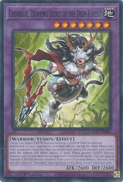 2025 YuGiOh: Doom of Dimensions (DOOD) - Chevreuil Hunting Scout of the Deep Forest (#DOOD-EN085, Common) (1st Edition, Near Mint)