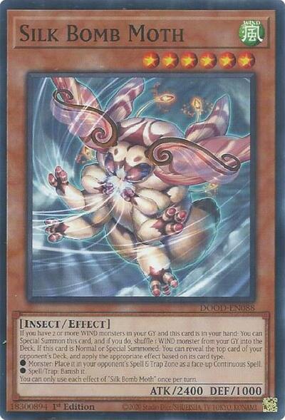 2025 YuGiOh: Doom of Dimensions (DOOD) - Silk Bomb Moth (#DOOD-EN088, Common) (1st Edition, Near Mint)