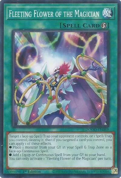 2025 YuGiOh: Doom of Dimensions (DOOD) - Fleeting Flower of the Magician (#DOOD-EN089, Common) (1st Edition, Near Mint)