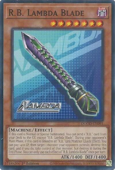 2025 YuGiOh: Doom of Dimensions (DOOD) - RB Lambda Blade (#DOOD-EN091, Common) (1st Edition, Near Mint)