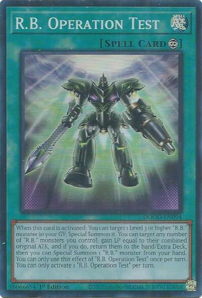 2025 YuGiOh: Doom of Dimensions (DOOD) - RB Operation Test (#DOOD-EN094, Super Rare)