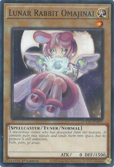 2025 YuGiOh: Doom of Dimensions (DOOD) - Lunar Rabbit Omajinai (#DOOD-EN097, Common) (1st Edition, Near Mint)