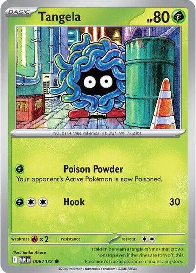 2025 Pokemon: ME01: Mega Evolution (MEG) - Tangela (#006/132, Common) (, Near Mint)