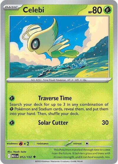 2025 Pokemon: ME01: Mega Evolution (MEG) - Celebi (#012/132, Uncommon) (, Near Mint)