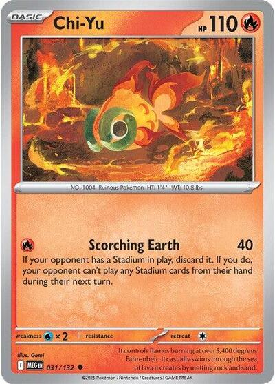 2025 Pokemon: ME01: Mega Evolution (MEG) - Chi Yu (#031/132, Uncommon) (, Near Mint)